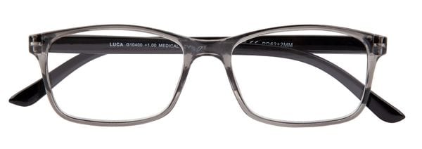 Lesebrille LUCA, grau-schwarz, +3.00 dpt