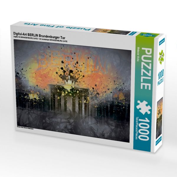 CALVENDO Puzzle Digital-Art BERLIN Brandenburger Tor 1000 Teile Lege-Größe 64x48cm Foto-Puzzle für glückliche Stunden