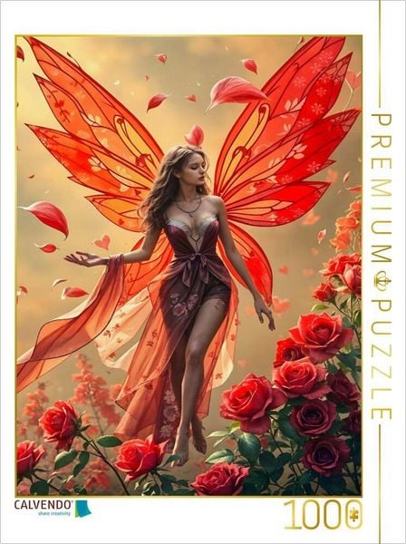 CALVENDO Puzzle Die Rosenfee des Februar - Ein Puzzle der leisen Liebe 1000 Teile Lege-Größe 64x48cm Foto-Puzzle für glückliche Stunden