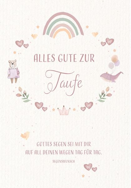 Grußkarte - Alles Gute zur Taufe