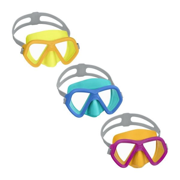 Bestway Taucherbrille gelb blau pink 3fach sortiert