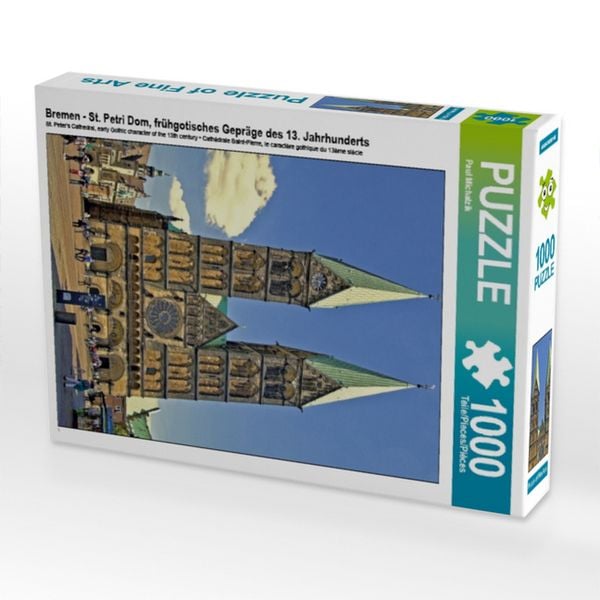 CALVENDO Puzzle Bremen - St. Petri Dom, frühgotisches Gepräge des 13. Jahrhunderts 1000 Teile Lege-Größe 64x48cm Foto-Puzzle für glückliche Stunden