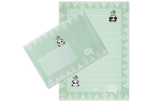 Liniertes Briefpapier-Set für Kinder: Lama/ Alpaka (für Mädchen und Jungen, bunt)