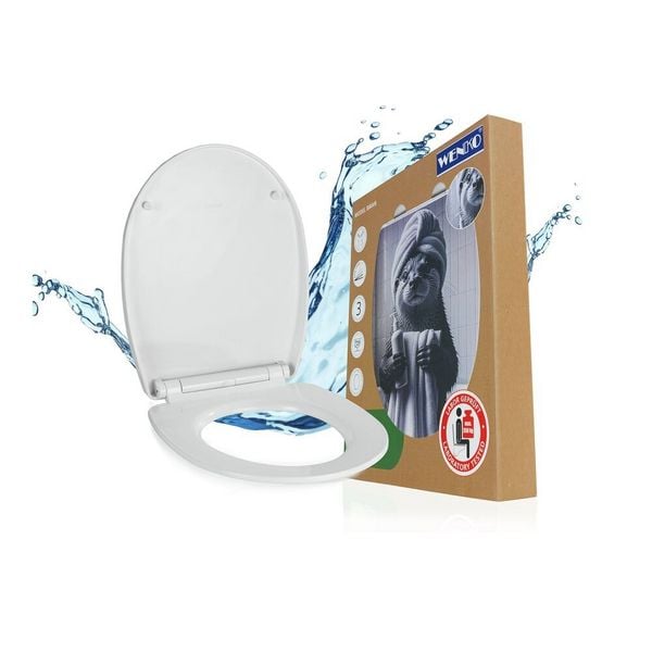 WC-Sitz Mod. Biban, Toilettensitz mit Absenkautomatik und Relief-Druck