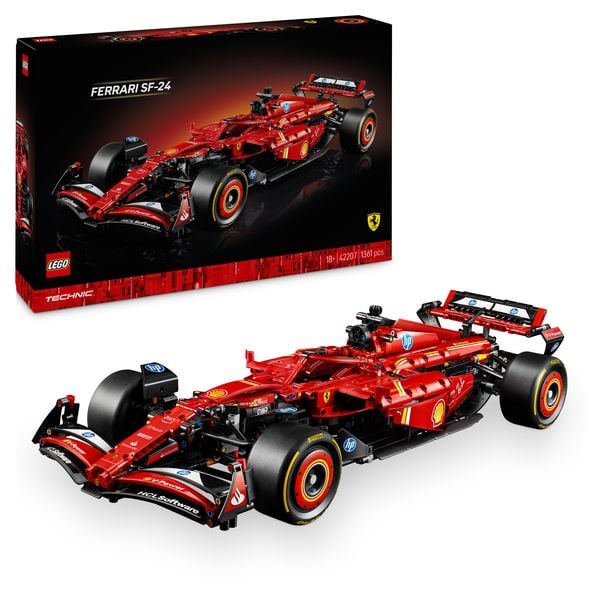 LEGO Technic 42207 Ferrari SF-24 F1 Rennauto, Geschenk für Erwachsene