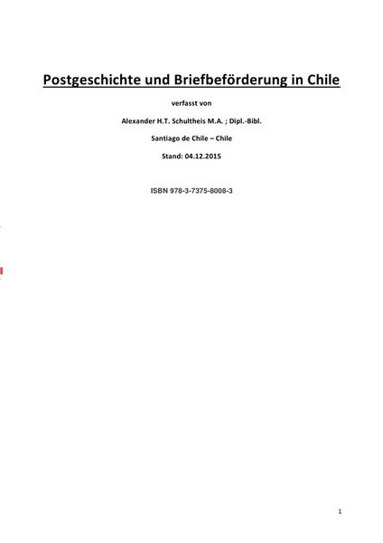 Postgeschichte und Briefbeförderung in Chile