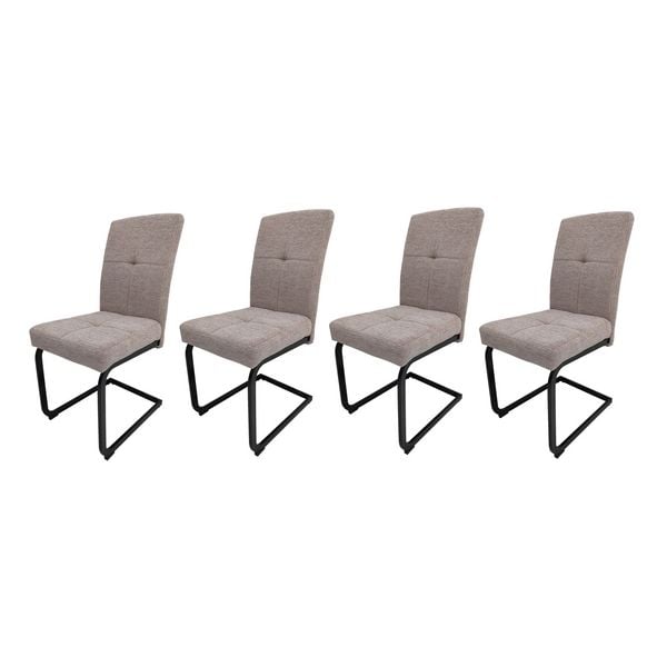 HTI-Living Stuhl Kinsey Braun 4er-Set Stuhl Kinsey Braun 4er-Set