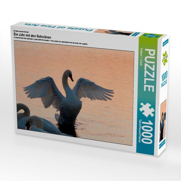 CALVENDO Puzzle Ein Motiv aus dem Kalender Ein Jahr mit den Schwänen 1000 Teile Lege-Größe 64x48cm Foto-Puzzle für glückliche Stunden