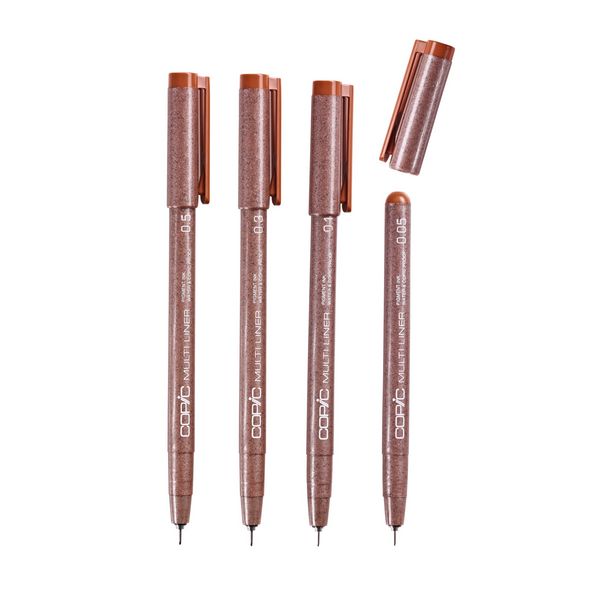 Copic Skizzen- und Zeichenstifte Multiliner sepia 4 Stück