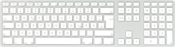 Matias FK418DCS-DE Wireless USB-C® Aluminum Keyboard for Mac Kabellos Tastatur Deutsch, QWERTZ, Mac Silber