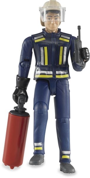 Bruder Profi-Serie bworld Feuerwehrmann mit Helm, Handschuhen und Zubehör