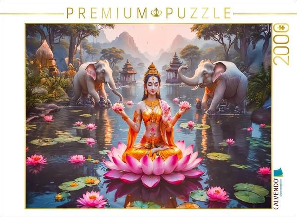 CALVENDO Puzzle Lakshmi, Göttin des Reichtums 2000 Teile Lege-Größe 90x67cm Foto-Puzzle für glückliche Stunden