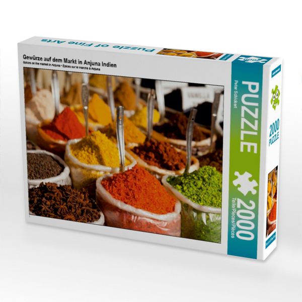 Gewürze auf dem Markt in Anjuna Indien (Puzzle)