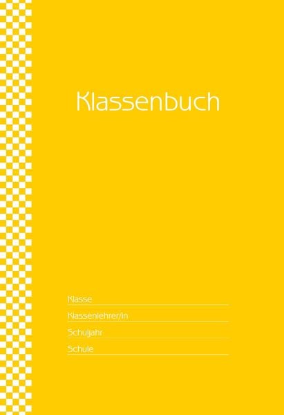 Klassenbuch 'Standard', Umschlagfarbe: gelb