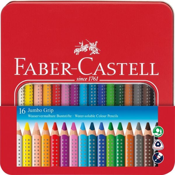 Faber-Castell Buntstifte Jumbo Grip, 16er Set