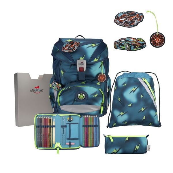 DerDieDas Schulranzen Set ErgoFlex Light, Schulranzen Set, 5tlg, Magic Light