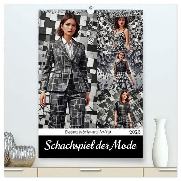 Schachspiel der Mode (hochwertiger Premium Wandkalender 2026 DIN A2 hoch), Kunstdruck in Hochglanz