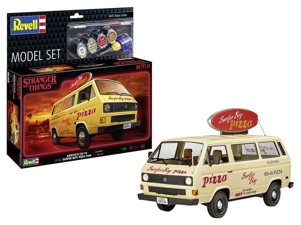 Model Set StrangerThingsArgyle’s VWT3 Surfer Boy, Revell Modellbausatz mit Basiszubehör