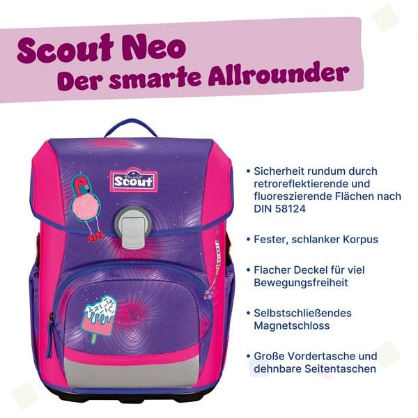 Scout Schulranzen Set Neo, Schulranzen Set, 4tlg, Summer