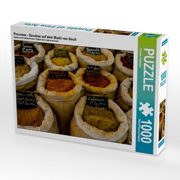 Provence - Gewürze auf dem Markt von Goult (Puzzle)