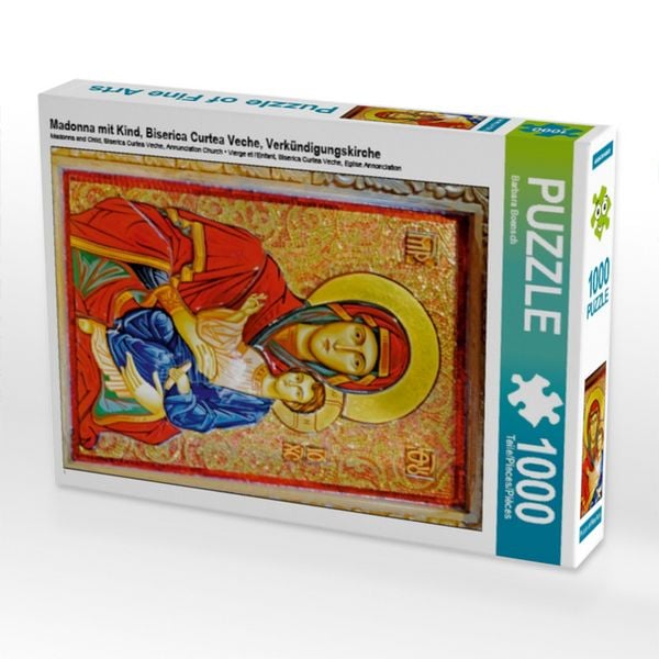 CALVENDO Puzzle Madonna mit Kind, Biserica Curtea Veche, Verkündigungskirche 1000 Teile Lege-Größe 64x48cm Foto-Puzzle für glückliche Stunden