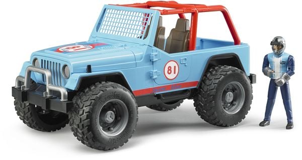 Bruder 02541 Jeep Cross Country racer blau mit Rennfahrer