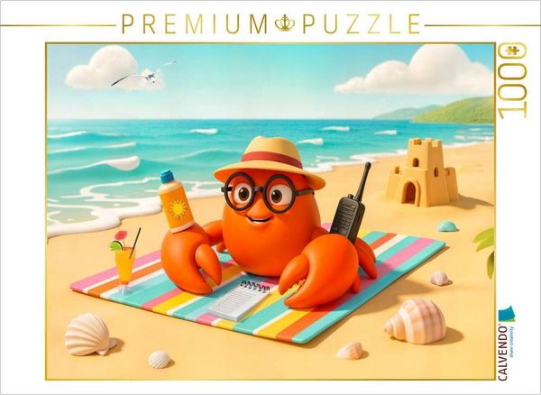 CALVENDO Puzzle Sternzeichen Krebs Strand Sonne Puzzle 1000 Teile Lege-Größe 64x48cm Foto-Puzzle für glückliche Stunden