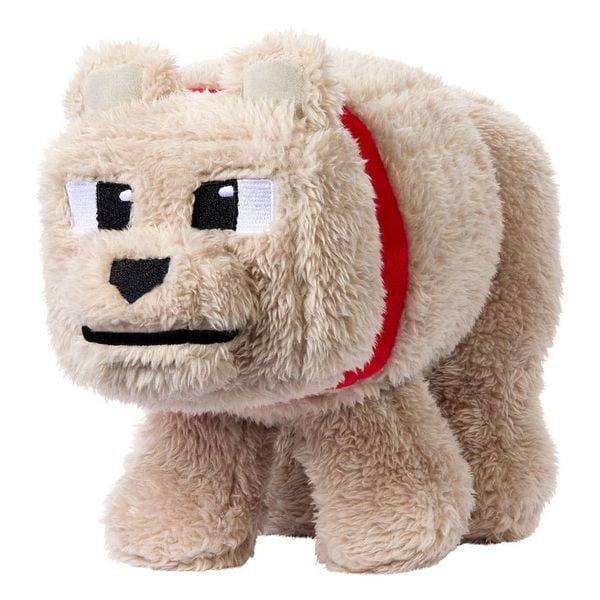 Minecraft Dennis der Wolf Plüschspielzeug, weiche Sammelpuppe, ca. 20 cm, inspiriert von Ein Minecraft Film“