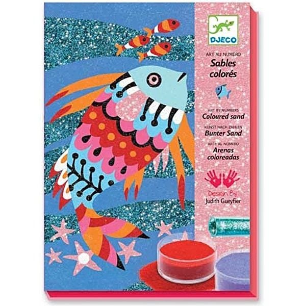 DJECO Sandbild: Regenbogen Fische