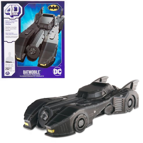 4D Build - Batmobile - detailreicher 3D-Modellbausatz aus hochwertigem Karton, 202 Teile, für Batman Fans ab 12 Jahren