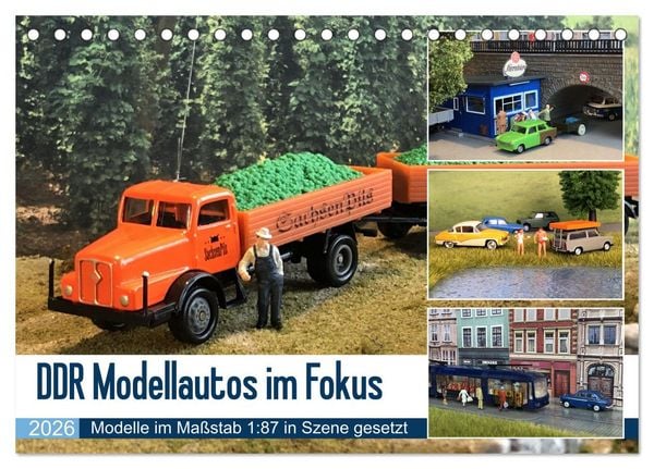 DDR Modellautos im Fokus (Tischkalender 2026 DIN A5 quer), CALVENDO Monatskalender