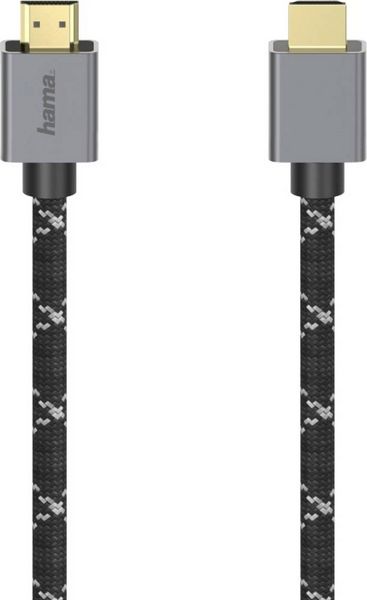 Hama HDMI Anschlusskabel HDMI-A Stecker, HDMI-A Stecker 2.00 m Grau, Schwarz 00200504 8K UHD HDMI-Kabel