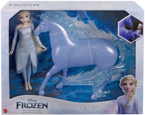 Disney Die Eiskönigin Spielzeug, Elsa-Puppe und Wasserfigur Nokk