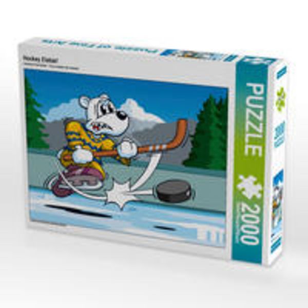 CALVENDO Puzzle Hockey Eisbär! 2000 Teile Puzzle quer 2000 Teile Lege-Größe 90 × 67 cm Foto-Puzzle für glückliche Stunden