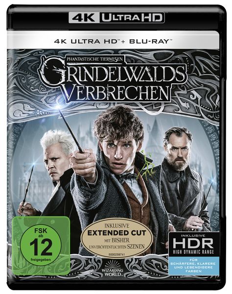 Phantastische Tierwesen - Grindelwalds Verbrechen (Kinofassung auf 4K Ultra HD & Blu-ray + Extended Cut auf Blu-ray)