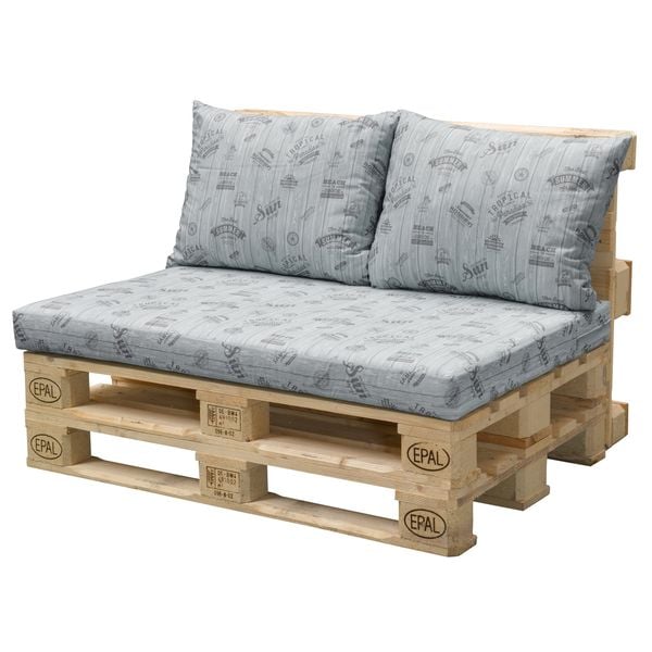 HTI-Living Palettenkissen - Set Grau