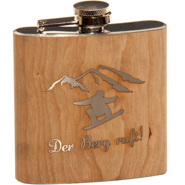 HTI-Living Flachmann Snowboard'Der Berg ruft' Flachmann Snowboard'Der Berg ruft'