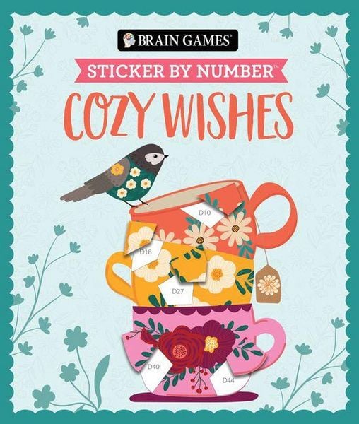 Brain Games - Sticker by Number: Cozy Wishes (27 Images to Sticker)