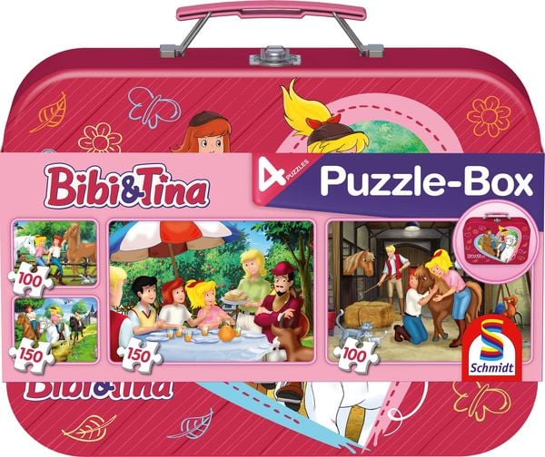 Puzzle Box Schmidt Spiele Bibi & Tina Puzzle-Box im Metallkoffer 2x100, 2x150 Teile