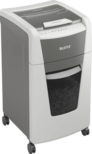 Leitz IQ Office 300 Autofeed P5 Aktenvernichter 300 Blatt Mikroschnitt 2 x 15 mm P-5 60 l Vernichtet auch Büroklammern, Heftklammern, Kreditkarte