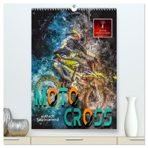 Motocross - einfach faszinierend (hochwertiger Premium Wandkalender 2025 DIN A2 hoch), Kunstdruck in Hochglanz