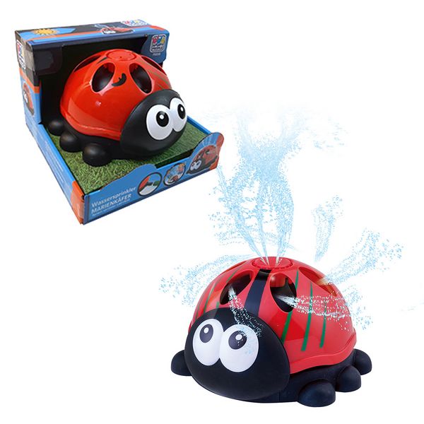 Marienkäfer Sprinkler rot/blau/schwarz 16x14x8cm