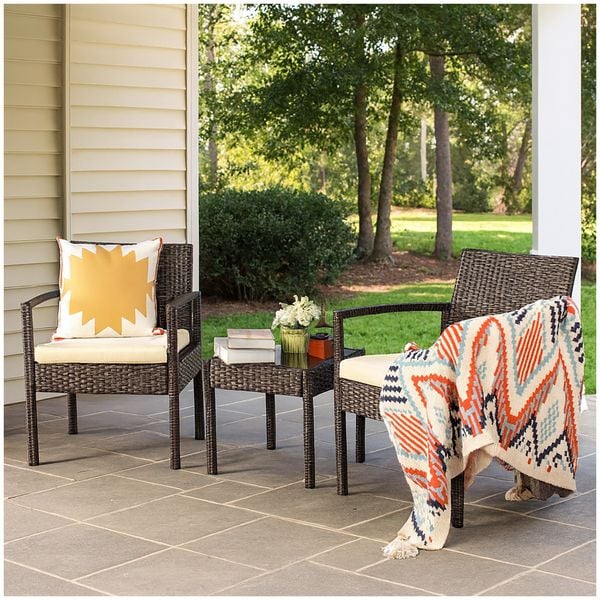 HTI-Living Terrassenmöbel Santadi Braun Kissen Beige Terrassenmöbel Santadi Braun Kissen Beige