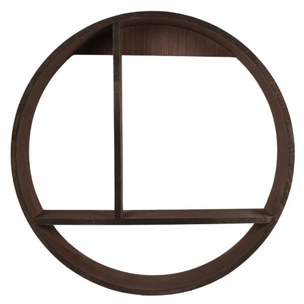HTI-Living Wandregal MDF rund Dunkelbraun Wandregal MDF rund Dunkelbraun