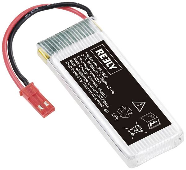 Reely Modellbau-Akkupack (LiPo) 3.7V 900 mAh Zellen-Zahl: 1 25 C Softcase BEC
