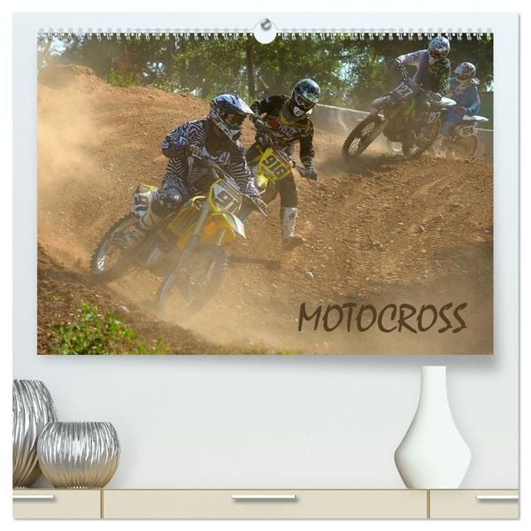 Motocross (hochwertiger Premium Wandkalender 2027 DIN A2 quer), Kunstdruck in Hochglanz