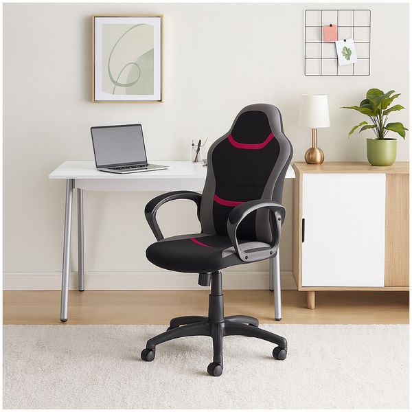 HTI-Living Schreibtischstuhl Marcel Pink Polyester Schreibtischstuhl Marcel Pink Polyester