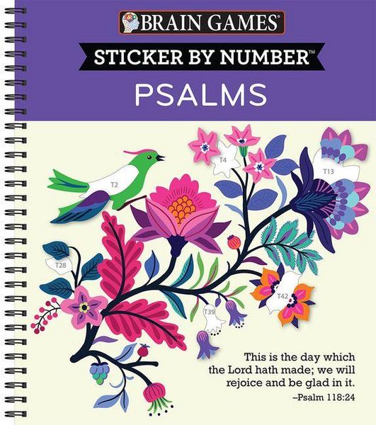 Brain Games - Sticker by Number: Psalms (28 Images to Sticker)