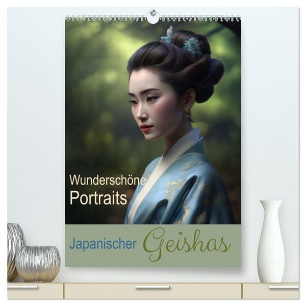 Wunderschöne Portraits Japanischer Geishas (hochwertiger Premium Wandkalender 2026 DIN A2 hoch), Kunstdruck in Hochglanz
