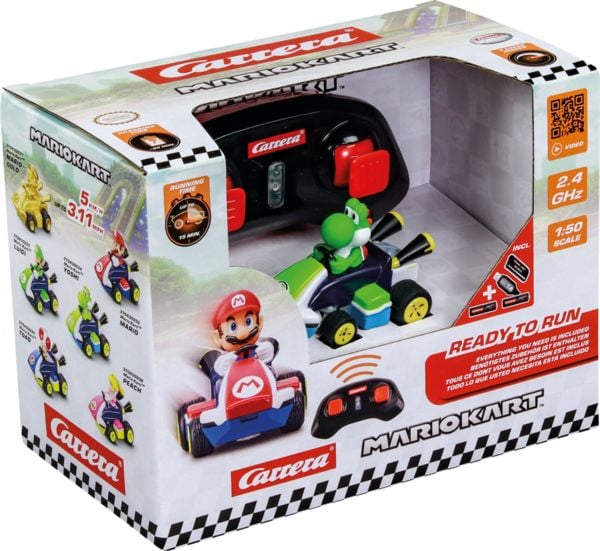 2,4GHz Mario Kart(TM) Mini RC, Yoshi (Paperbox), Carrera RC Ferngesteuertes Auto